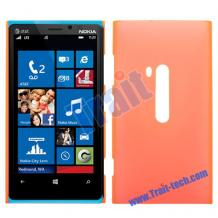 Ултра тънък заден предпазен твърд гръб / капак /  за Nokia Lumia 920 - оранжев / матиран