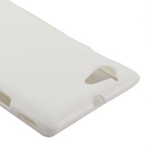 Силиконов калъф / гръб / TPU за Sony Xperia L S36h - бял / матиран