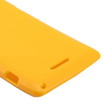 Силиконов калъф / гръб / TPU за Sony Xperia L S36h - жълт гланц