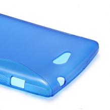 Силиконов калъф / гръб / TPU S-Line за Sony Xperia C S39h - син S-Case