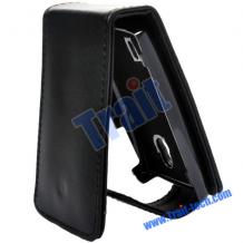 Кожен калъф Flip тефтер за Sony Ericsson Xperia Activе ST17i - черен