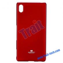 Луксозен силиконов калъф / гръб / TPU Mercury GOOSPERY Jelly Case за Sony Xperia Z4 - червен