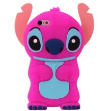 Силиконов калъф / гръб / TPU 3D за Apple iPhone 5 / 5S - Stitch / Стич / цикламен