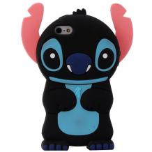 Силиконов калъф / гръб / TPU 3D за Apple iPhone 5 / 5S - Stitch / Стич / черен