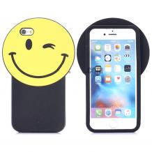 Силиконов калъф / гръб / TPU 3D за Apple iPhone 7 - Smile / черно и жълто