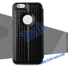 Луксозен кожен калъф Flip тефтер S-View TOTU Lattice Series за Apple iPhone 6 4.7" - черен