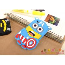 Силиконов калъф / гръб / TPU 3D за Apple iPhone 5 / iPhone 5S - син / Minion Captain America