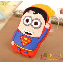 Силиконов калъф / гръб / TPU 3D за Apple iPhone 6 / 6S - червен / Minion Superman