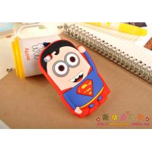 Силиконов калъф / гръб / TPU 3D за Apple iPhone 6 / 6S - червен / Minion Superman