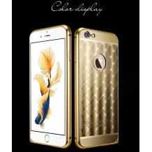 Метален бъмпер / Bumper / с твърд гръб от две части / Ultra Slim Electroplating Aluminum Metal Bumper Xuenair Case за Apple iPhone 6 / 6S - Gold / златен