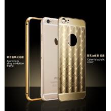 Метален бъмпер / Bumper / с твърд гръб от две части / Ultra Slim Electroplating Aluminum Metal Bumper Xuenair Case за Apple iPhone 6 / 6S - Gold / златен