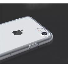 Луксозен силиконов калъф / гръб / TPU FSHANG Simple за Apple iPhone 7 - сив / прозрачен