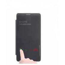 Луксозен кожен калъф Flip тефтер G-Case за Samsung Galaxy Note 4 N910 - бял