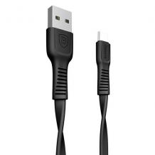 Оригинален USB кабел BASEUS Tough Series 2A Type-C за зареждане и пренос на данни 2в1 1m за Samsung, Huawei, Sony, Xiaomi, Nokia, LG, Lenovo, HTC, Alcatel и др. - черен