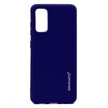 Луксозен силиконов калъф / гръб / Sammato Cover TPU Case за Samsung Galaxy S20 Plus - тъмно син