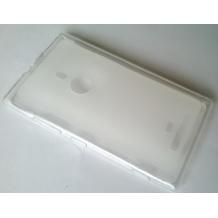 Силиконов калъф / гръб / TPU за Nokia Lumia 925 - бял / матиран
