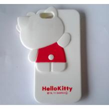 Силиконов калъф / гръб / TPU 3D за Apple iPhone 5 / 5S - Hello Kitty / бял