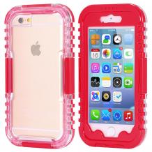 Водоустойчив калъф / Waterproof Heavy Duty Phone Case Cover за Apple iPhone 6 / iPhone 6S - червен