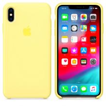 Оригинален гръб Silicone Cover за Apple iPhone XR - жълт