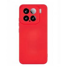 Силиконов калъф / кейс / Nano TPU за Xiaomi 15 - червен гръб със защита за камерата