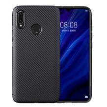 Силиконов калъф / гръб / TPU за Huawei Y6 2019 / Honor 8A / Huawei Y6S - черен / карбон