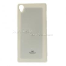 Луксозен силиконов калъф / гръб / TPU Mercury GOOSPERY Jelly Case за Sony Xperia Z4 - бял