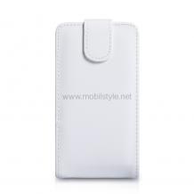 Кожен калъф Flip тефтер за Samsung Galaxy Note 3 N9000 / Note III N9005 - бял