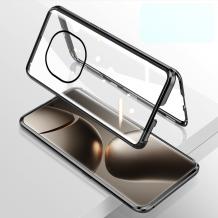 Магнитен калъф Bumper Case 360° FULL за Xiaomi Redmi Note 14 Pro Plus - прозрачен / черна рамка