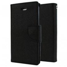 Кожен калъф Flip тефтер със стойка MERCURY Fancy Diary за Samsung Galaxy A41 A415 - черен