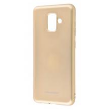 Силиконов калъф / гръб / TPU MOLAN CANO Jelly Case за Samsung Galaxy A6 2018 - златист / брокат