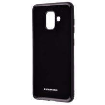 Силиконов калъф / гръб / TPU MOLAN CANO Jelly Case за Samsung Galaxy A6 2018 - черен / брокат