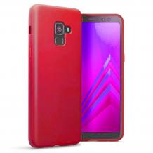 Силиконов калъф / гръб / TPU за Samsung Galaxy A8 2018 A530F - червен