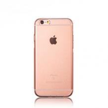 Луксозен силиконов калъф / гръб / TPU REMAX Wear It Series за Apple iPhone 6 / iPhone 6S - прозрачен / Rose Gold