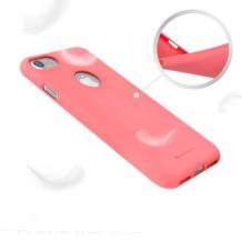 Луксозен силиконов калъф / гръб / TPU Mercury GOOSPERY Soft Jelly Case за Apple iPhone 7 - корал