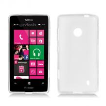 Ултра тънък силиконов калъф / гръб / TPU за Nokia Lumia 520 / Nokia Lumia 525 - прозрачен / матиран