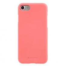 Луксозен силиконов калъф / гръб / TPU Soft Jelly Case за Apple iPhone 5 / iPhone 5S / iPhone SE - корал