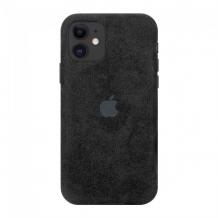 Оригинален гръб Leather Alcantara Case за Apple iPhone 11 Pro 5.8" - Черен