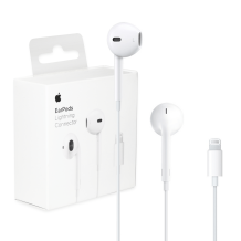 Оригинални стерео слушалки Apple Earpods with Lightning Connector / handsfree / - бели