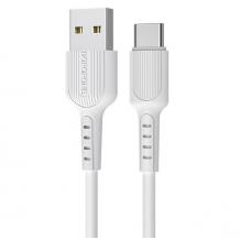 USB кабел за зареждане и пренос на данни / Type C USB кабел BOROFONE BX16 1m. FAST - бял