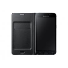 Оригинален калъф Flip Wallet Cover EF-WJ320PBEGWW за Samsung Galaxy J3 / Galaxy J3 2016 J320 - черен