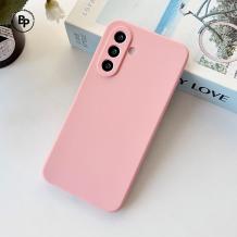 Силиконов калъф / гръб / кейс за Samsung A57 Baby Pink - светлорозов кейс със защита за камерата