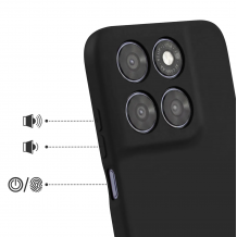 Силиконов калъф / кейс за Motorola Мото Edge 70 Pro - черен гръб със защита за камерата