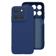 Силиконов калъф / кейс за Motorola Мото G87 - тъмносин гръб със защита за камерата