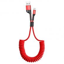 Оригинален USB кабел BASEUS Fish Eye Type-C за зареждане и пренос на данни - червен