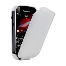 Кожен калъф Flip за Blackberry Bold 9900/9930 - Бял