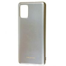 Силиконов калъф / гръб / TPU MOLAN CANO Jelly Case за Samsung Galaxy S10 Lite A91 - златист / гланц / брокат