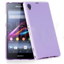 Силиконов калъф / гръб / TPU за Sony Xperia Z4 - светло лилав / гланц