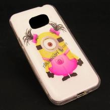 Силиконов калъф / гръб / TPU за Samsung Galaxy S7 G930 - Girl Minion / момиче миньон