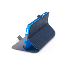 Кожен калъф Flip тефтер Flexi със стойка за Nokia 4.2 - тъмно син