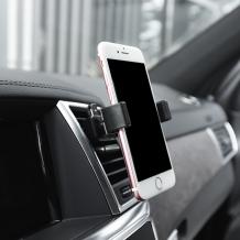 Универсална стойка за кола Dock Air Outlet Vent Mini Car Holder въртяща се на 360 градуса - черна